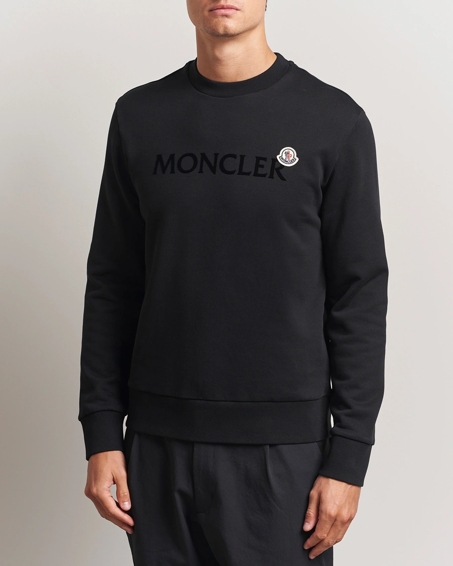 Herre | Gensere | Moncler | Lettering Logo Sweatshirt Black