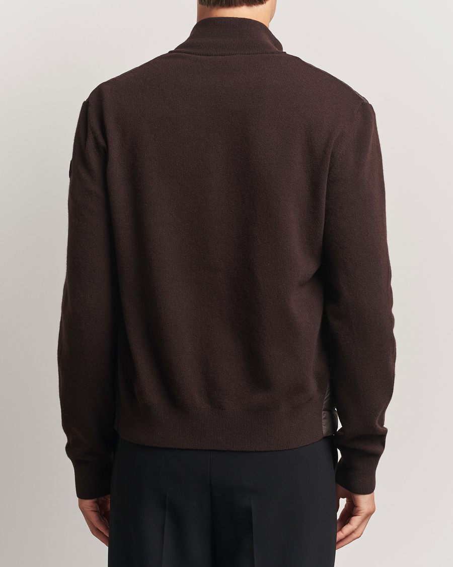 Herre | Gensere | Moncler | Full Zip Padded Cardigan Brown