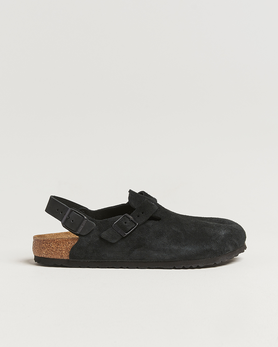 Herre | Sandaler og tøfler | BIRKENSTOCK | Tokio Classic Footbed Black Suede