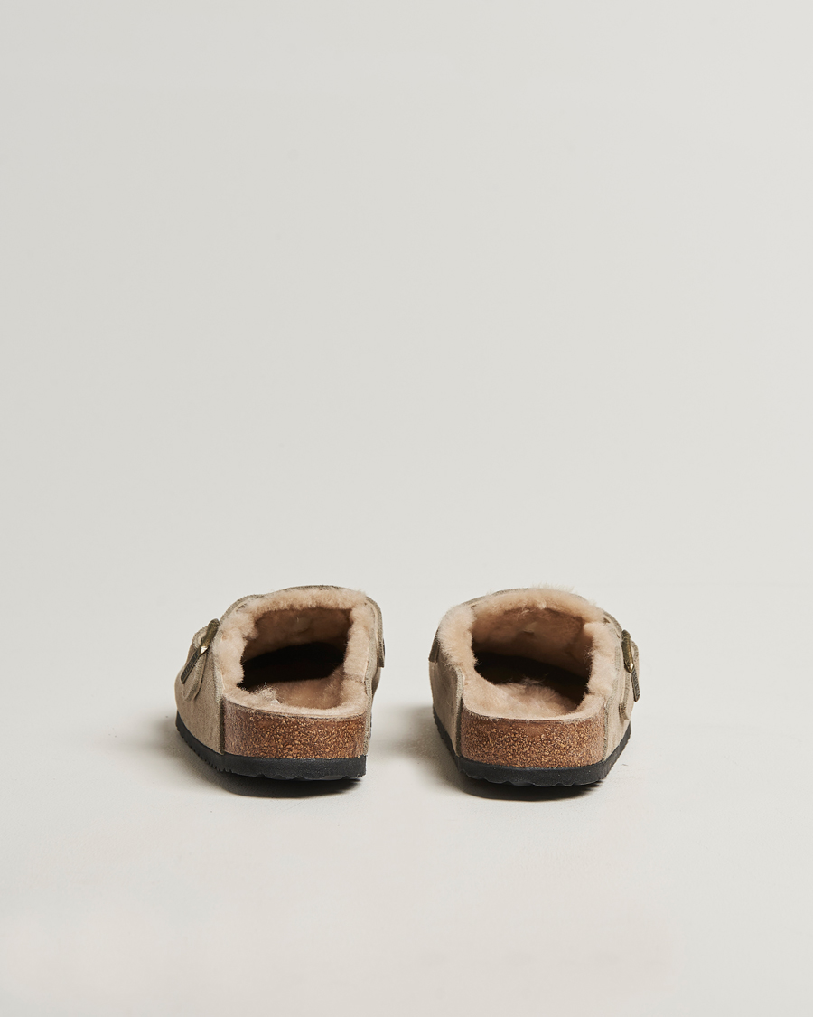 Herre | Sandaler og tøfler | BIRKENSTOCK | Boston Shearling Taupe Suede