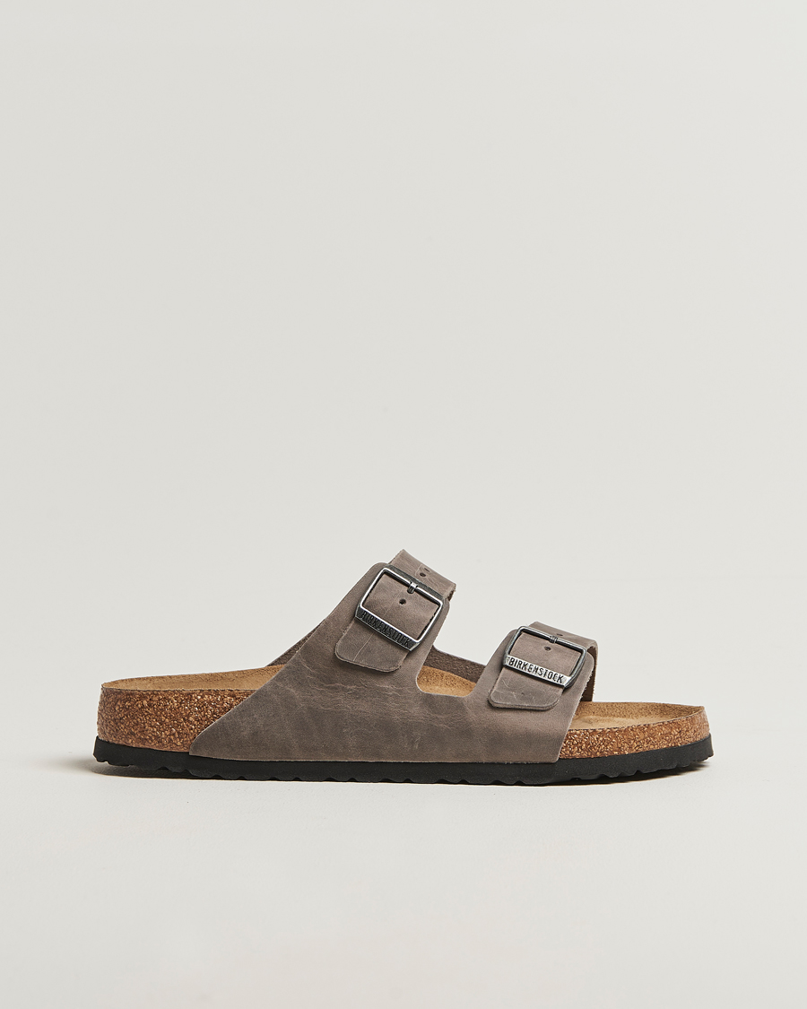Herre | Sandaler og tøfler | BIRKENSTOCK | Arizona Soft Footbed Iron Oiled Leather
