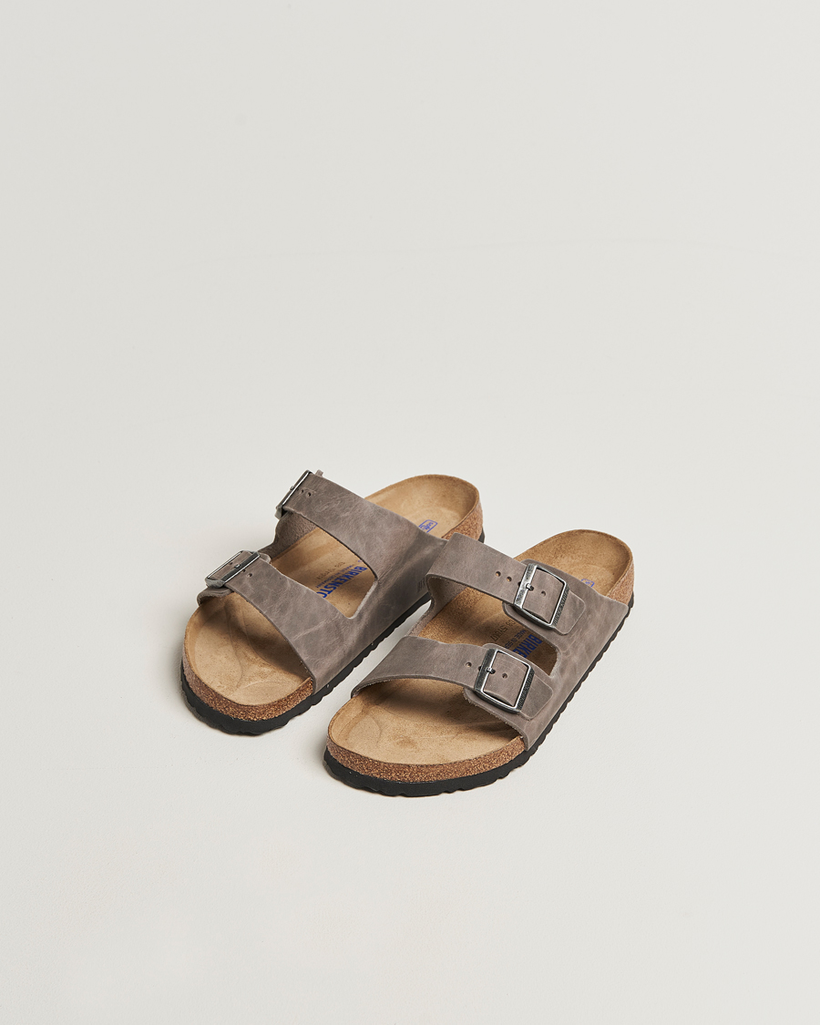 Herre | Sandaler og tøfler | BIRKENSTOCK | Arizona Soft Footbed Iron Oiled Leather