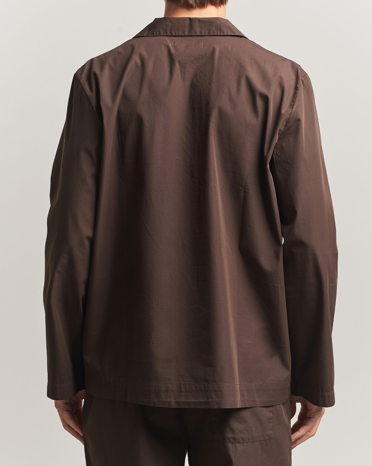 Herre | Pyjamaser og badekåper | Tekla | Poplin Pyjama Shirt Coffee