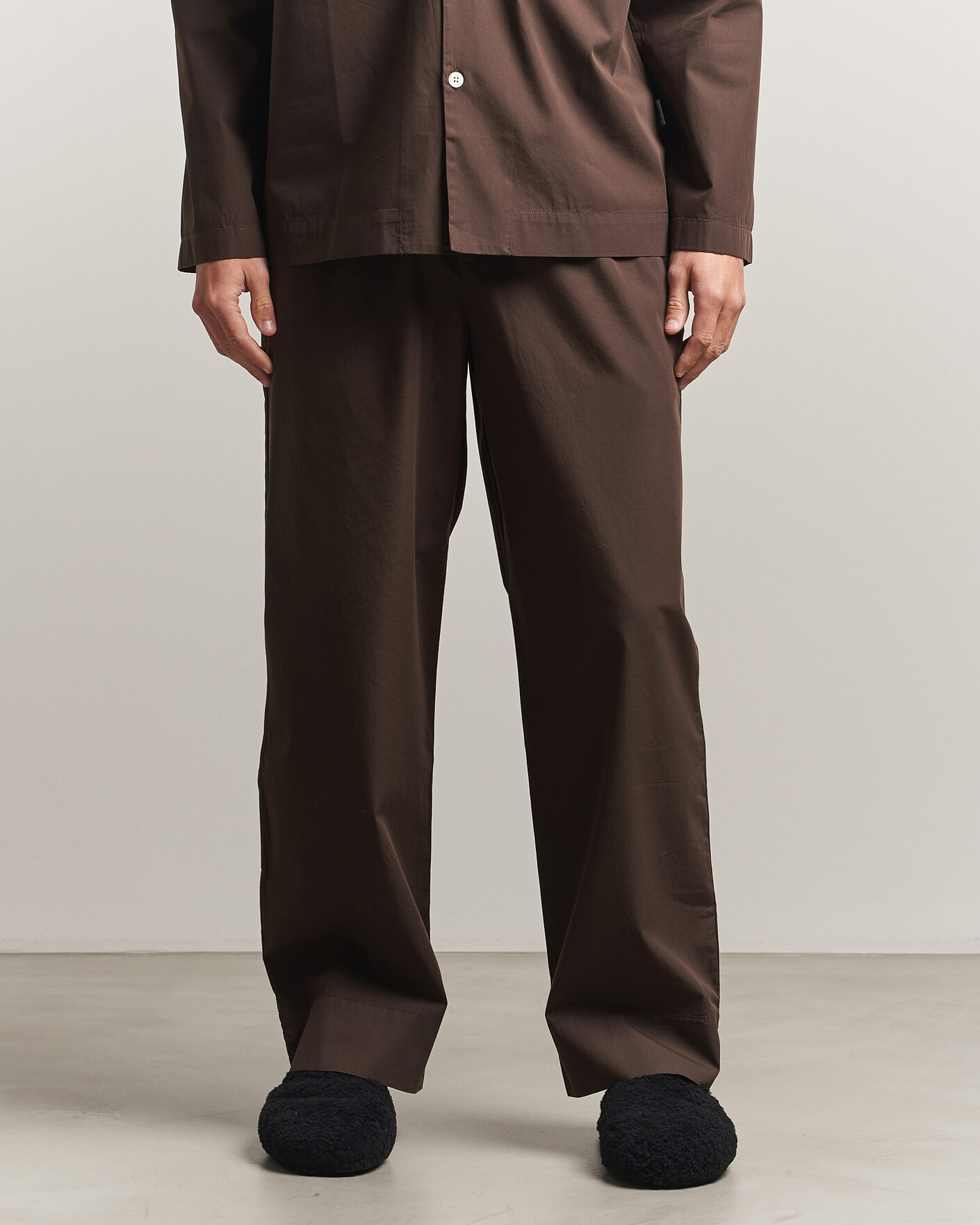 Herre | Pyjamaser og badekåper | Tekla | Poplin Pyjama Pants Coffee