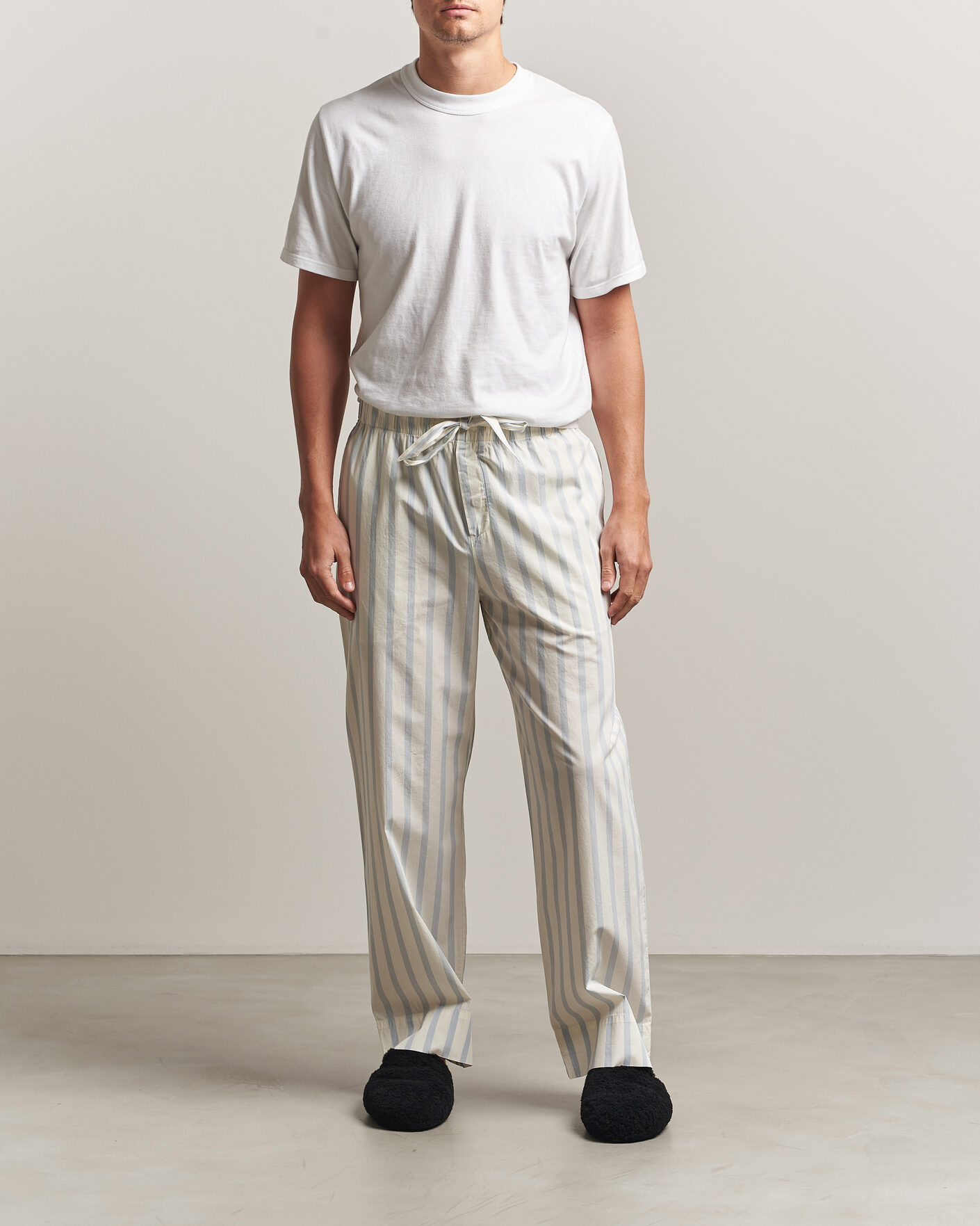 Herre | Pyjamaser og badekåper | Tekla | Poplin Pyjama Pants Needle Stripes