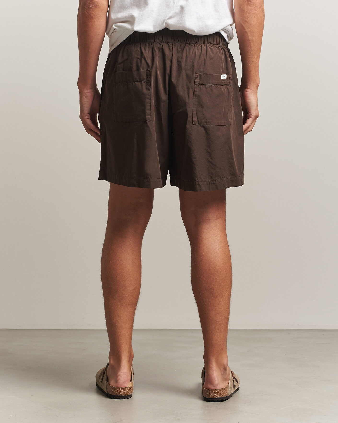 Herre | Pyjamaser og badekåper | Tekla | Poplin Pyjama Shorts Coffee