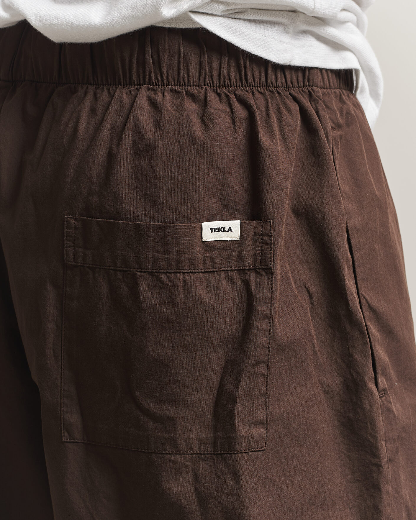 Herre | Pyjamaser og badekåper | Tekla | Poplin Pyjama Shorts Coffee
