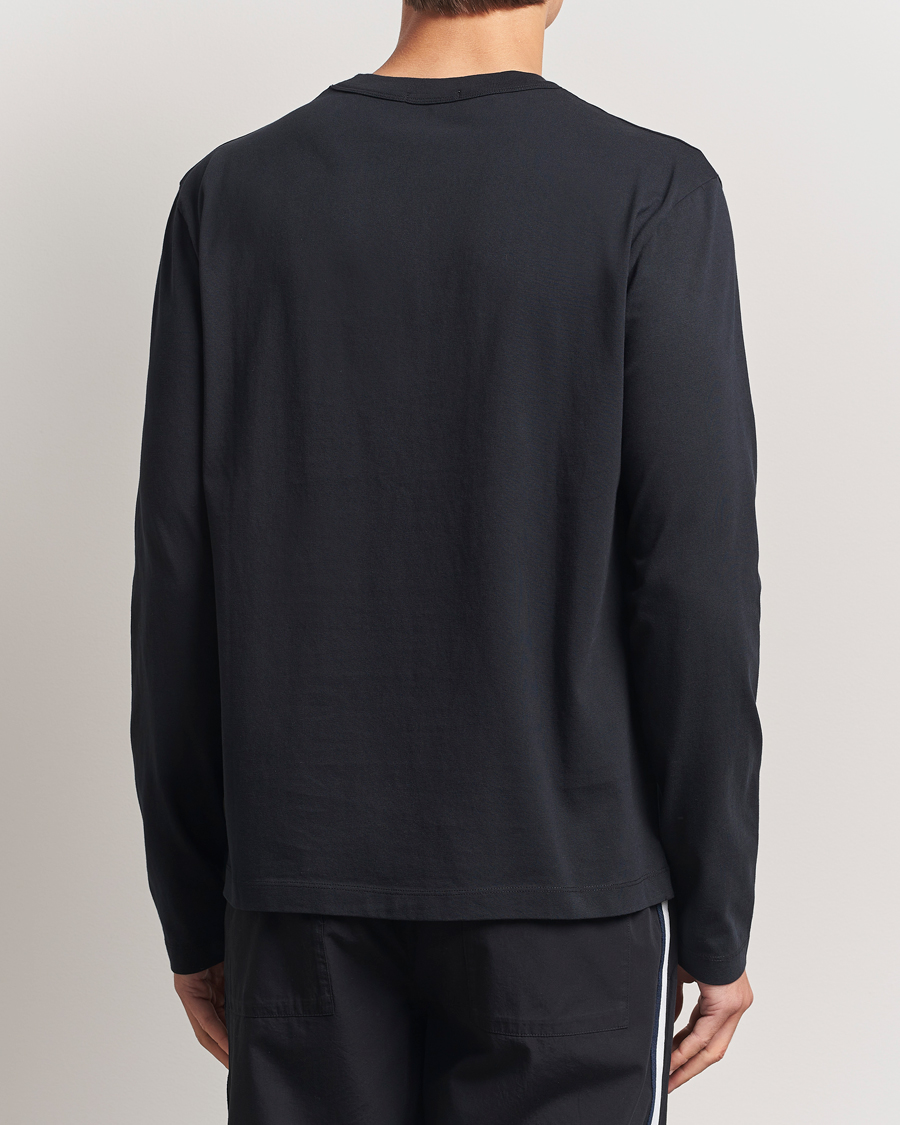 Herre | T-Shirts | Tekla | Organic Cotton Long Sleeve T-Shirt Black