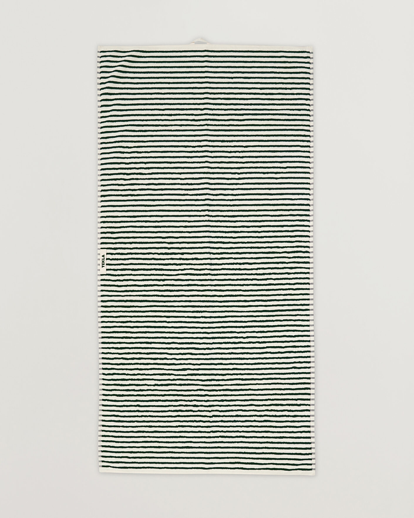 Herre | Tekstiler | Tekla | Organic Terry Bath Towel Racing Green Stripes