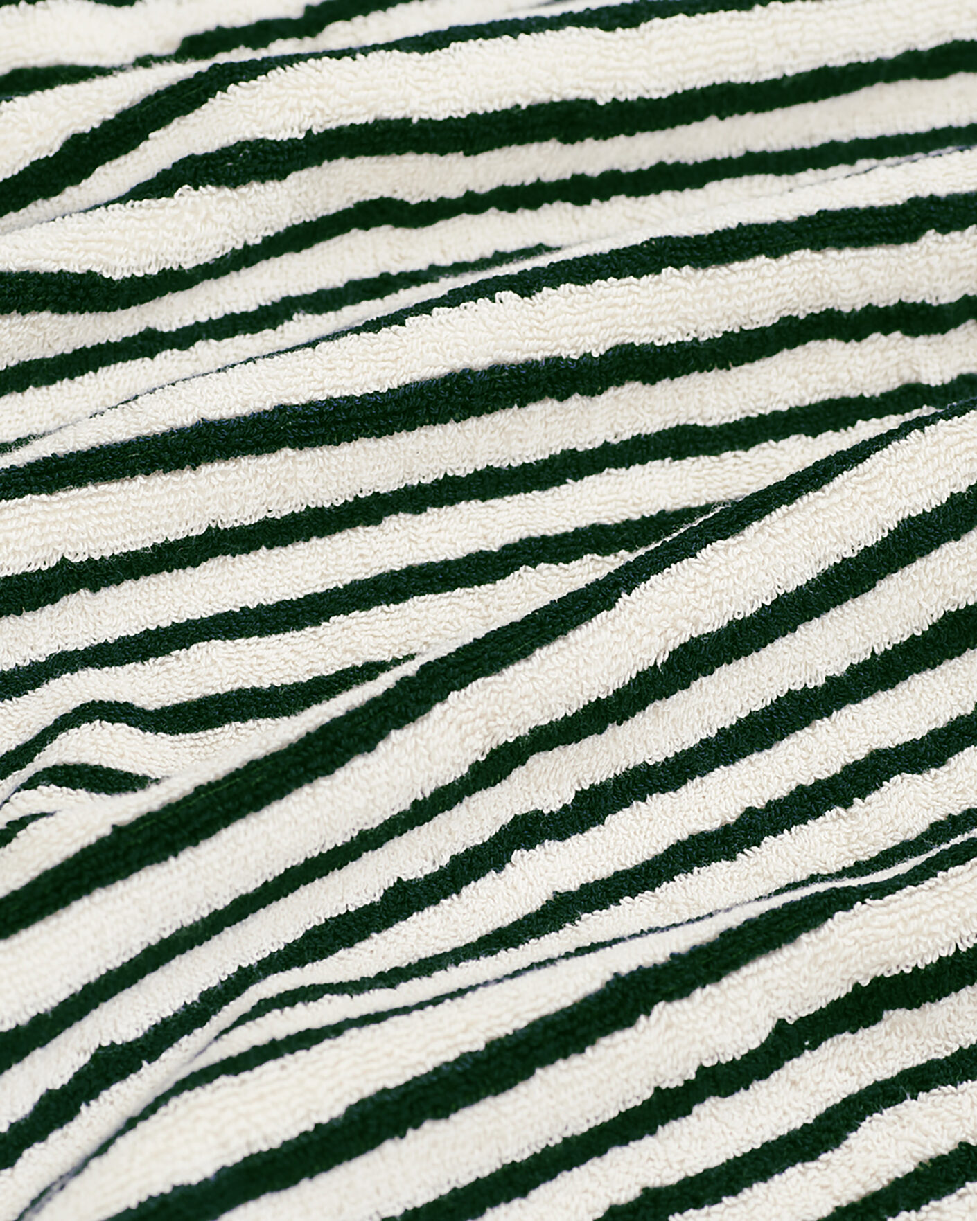 Herre | Tekla Organic Terry Bath Towel Racing Green Stripes | Tekla | Organic Terry Bath Towel Racing Green Stripes