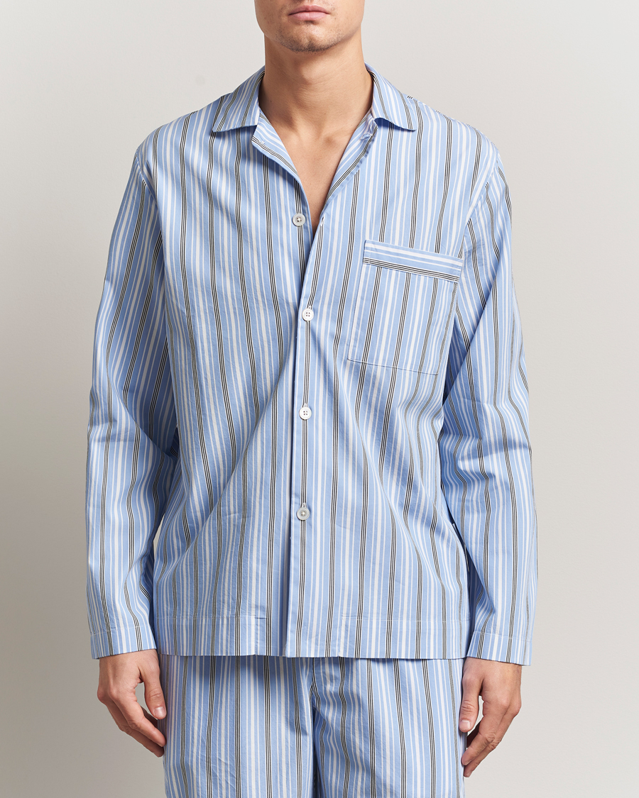 Herre | Pyjamaser og badekåper | Tekla | Poplin Pyjama Shirt Stave Stripes