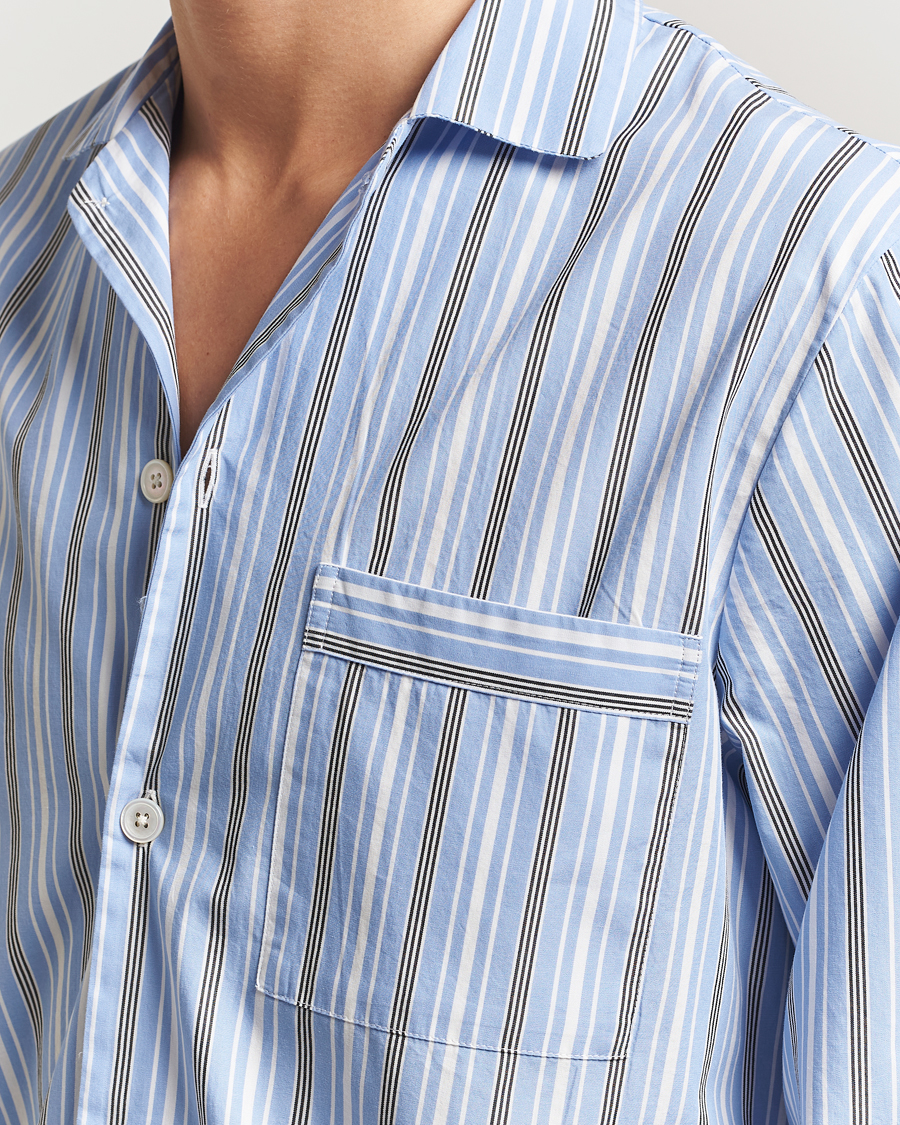 Herre | Pyjamaser og badekåper | Tekla | Poplin Pyjama Shirt Stave Stripes
