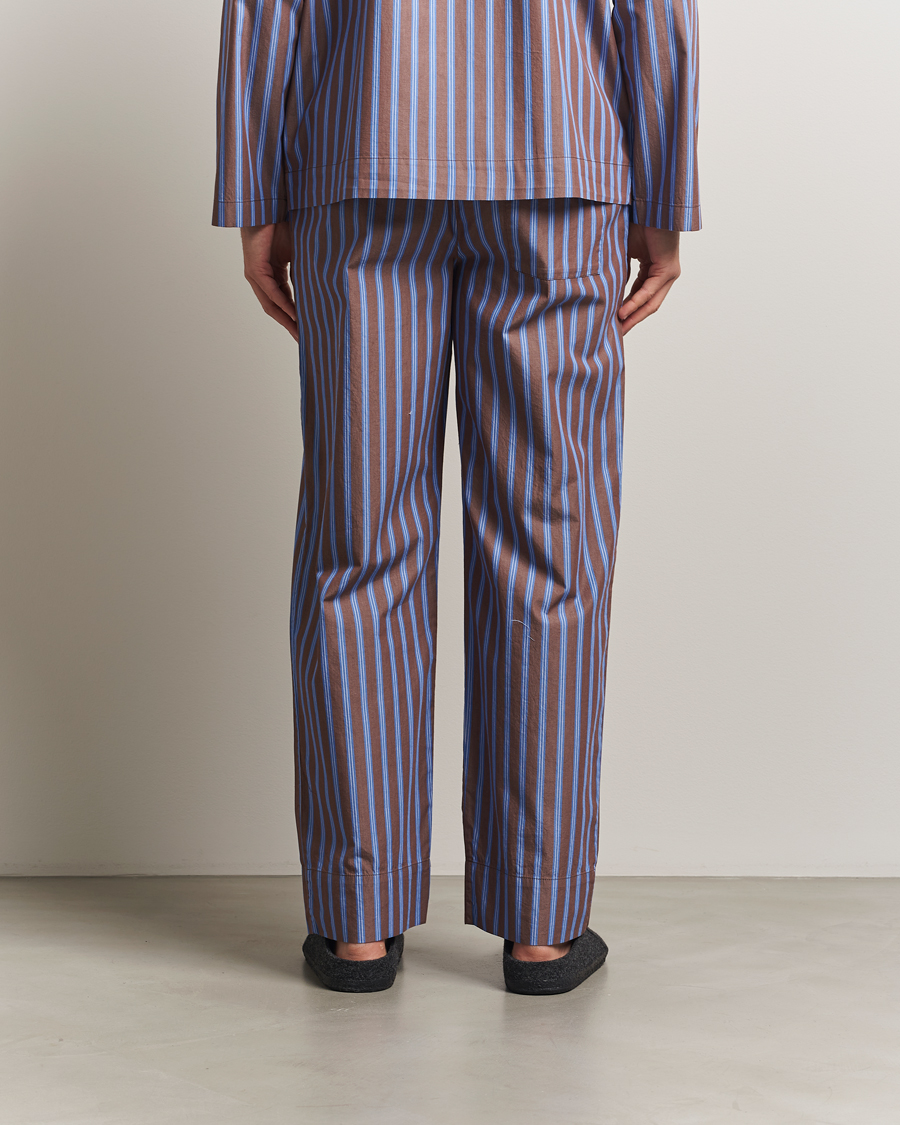 Herre | Pyjamaser og badekåper | Tekla | Poplin Pyjama Pants Chestnut Stripes