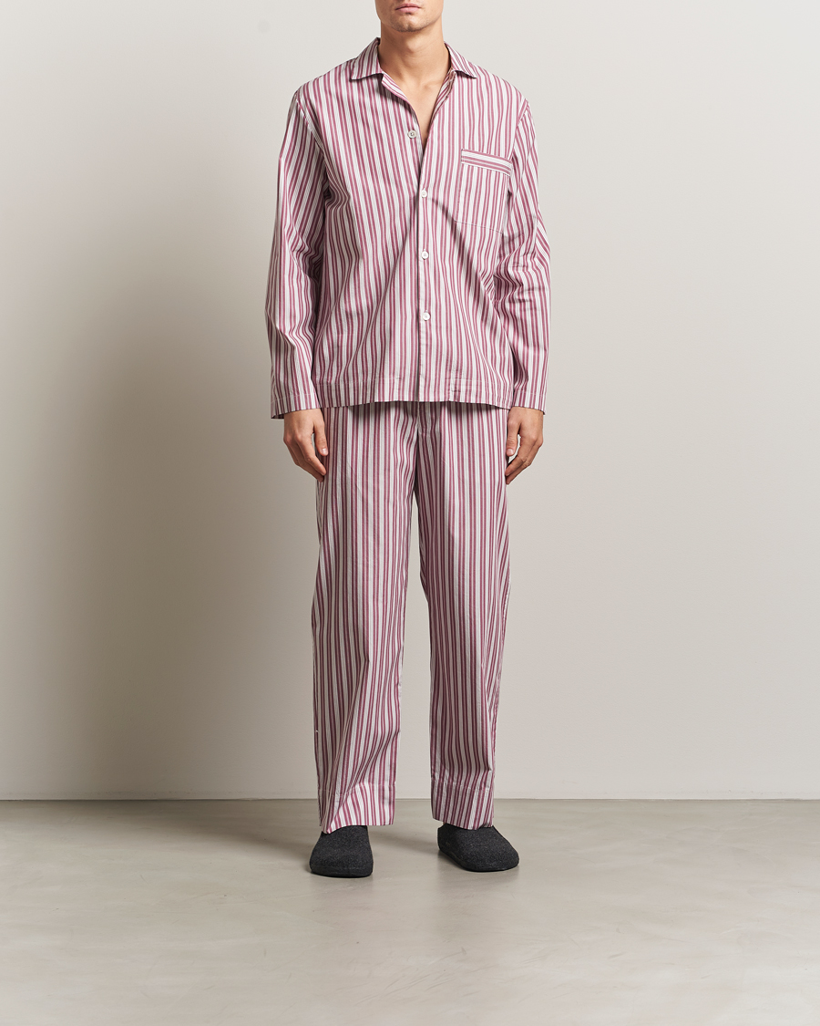 Herre | Pyjamaser og badekåper | Tekla | Poplin Pyjama Pants Rhubarb Stripes