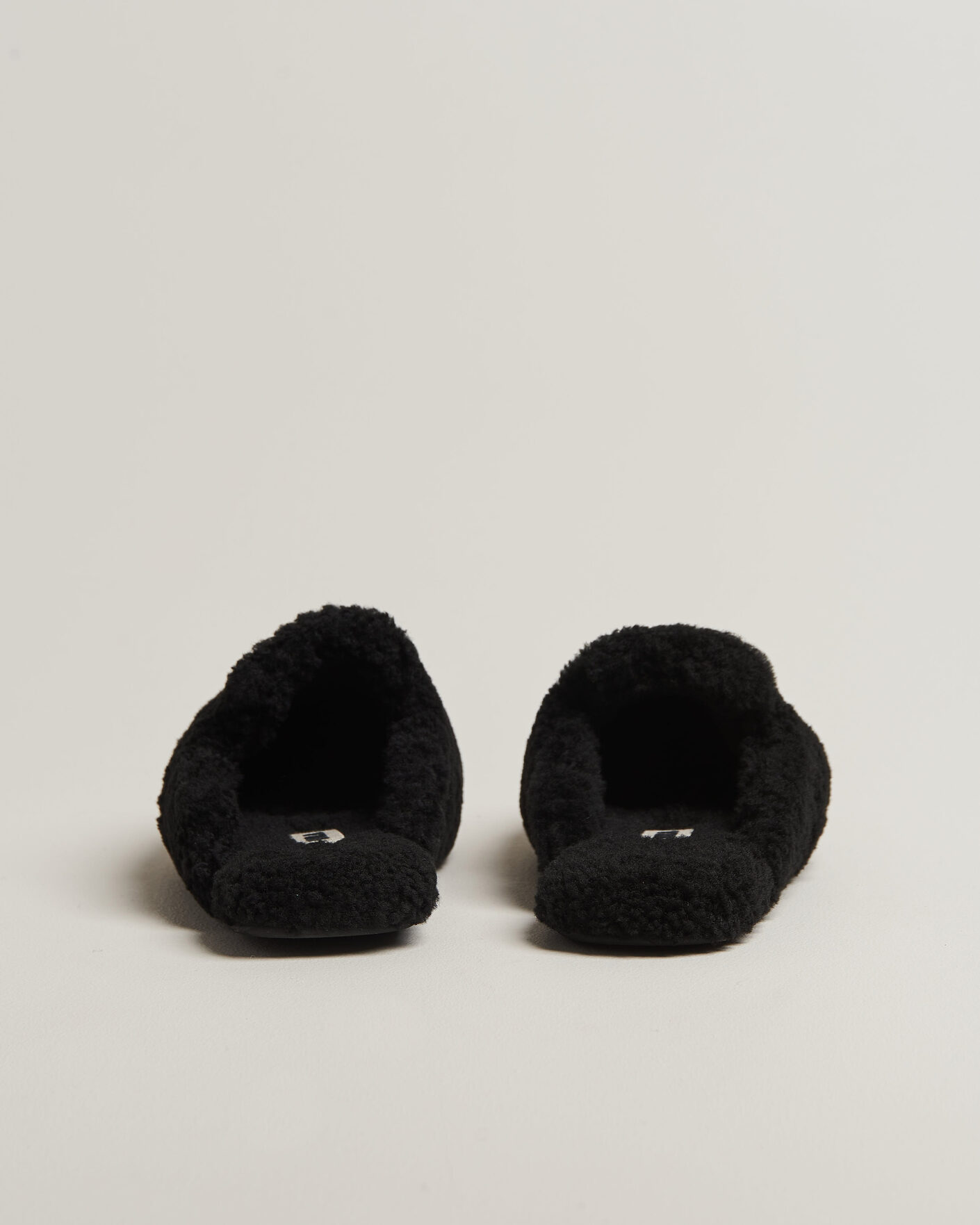 Herre | Sandaler og tøfler | Tekla | Lambswool Shearling Slippers Black