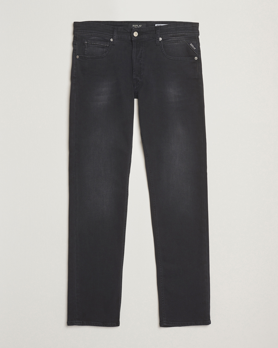Herre | Jeans | Replay | Grover Powerstretch Jeans Washed Black