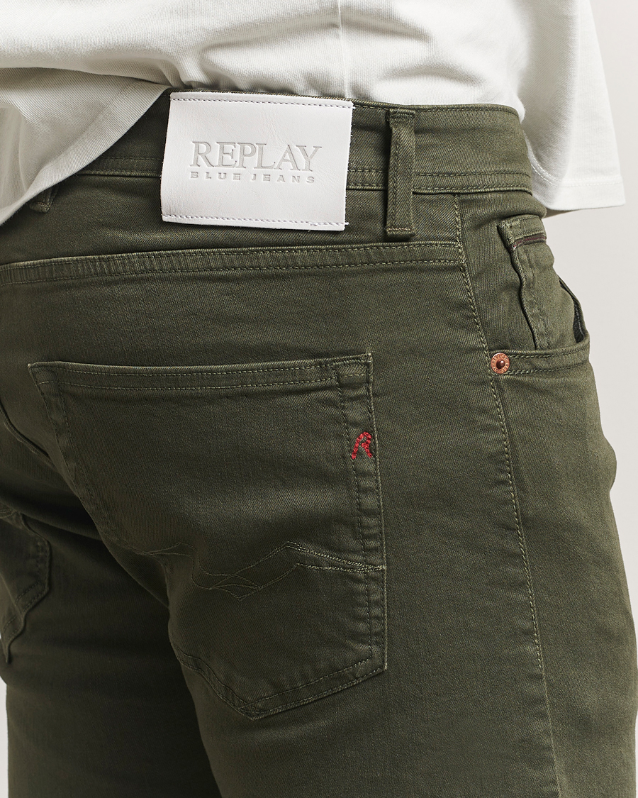 Herre | Bukser | Replay | Grover Bullstretch 5-Pocket Pants Dark Green