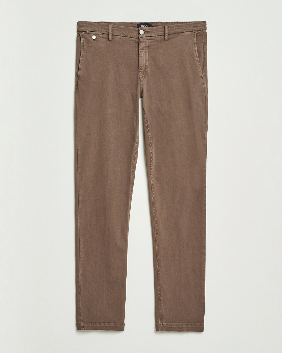 Herre | Bukser | Replay | Benni Hyperflex X-Lite Chinos Brown