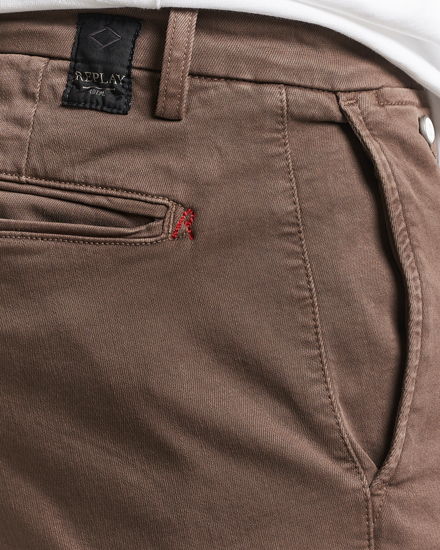 Herre | Bukser | Replay | Benni Hyperflex X-Lite Chinos Brown