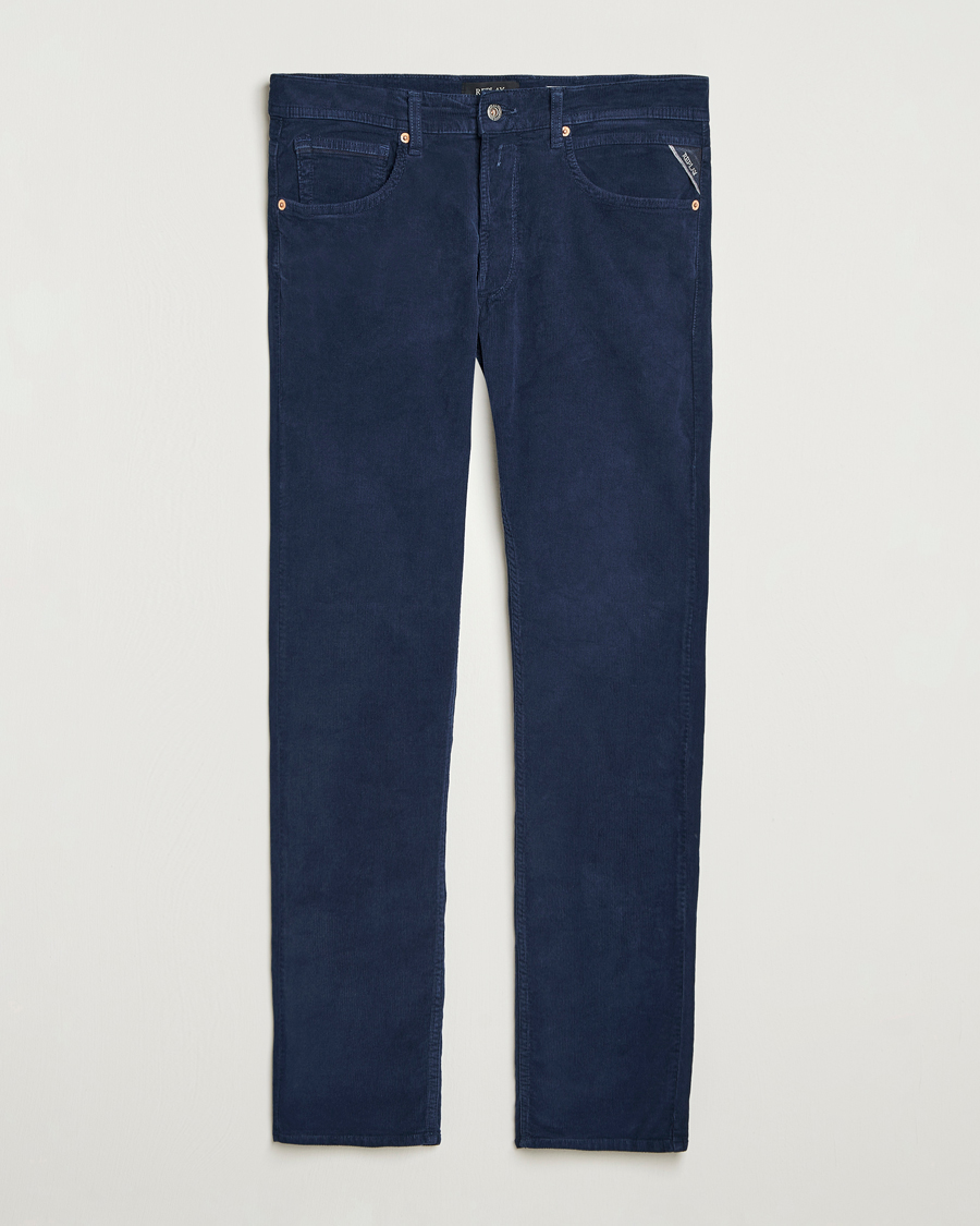 Herre | Bukser | Replay | Grover Corduroy 5-Pocket Pants Navy