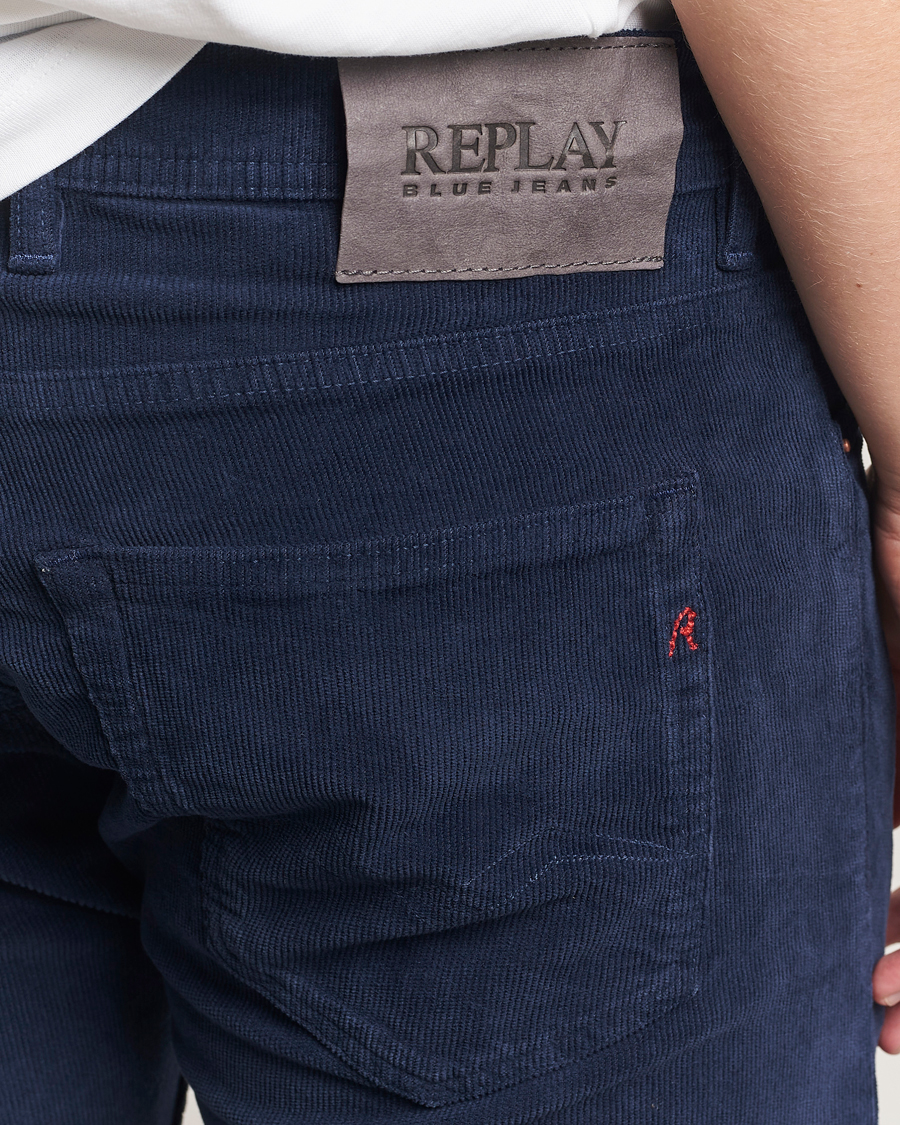 Herre | Bukser | Replay | Grover Corduroy 5-Pocket Pants Navy