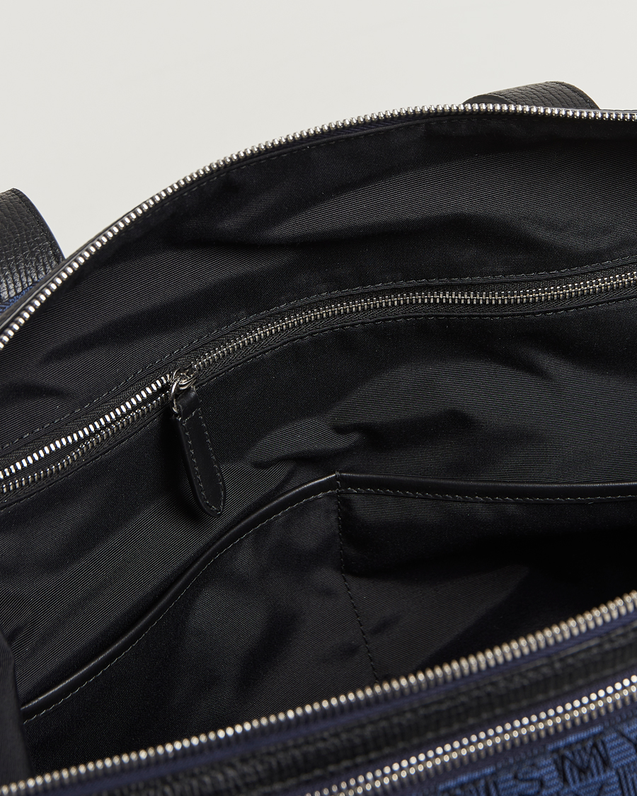 Herre | Vesker | Smythson | Canvas Stamp Small Travel Bag Navy