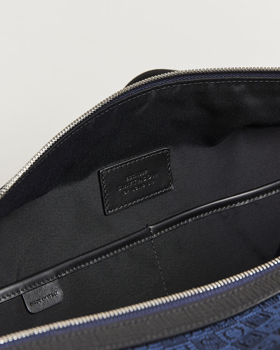 Herre | Vesker | Smythson | Canvas Stamp Travel Bag Navy