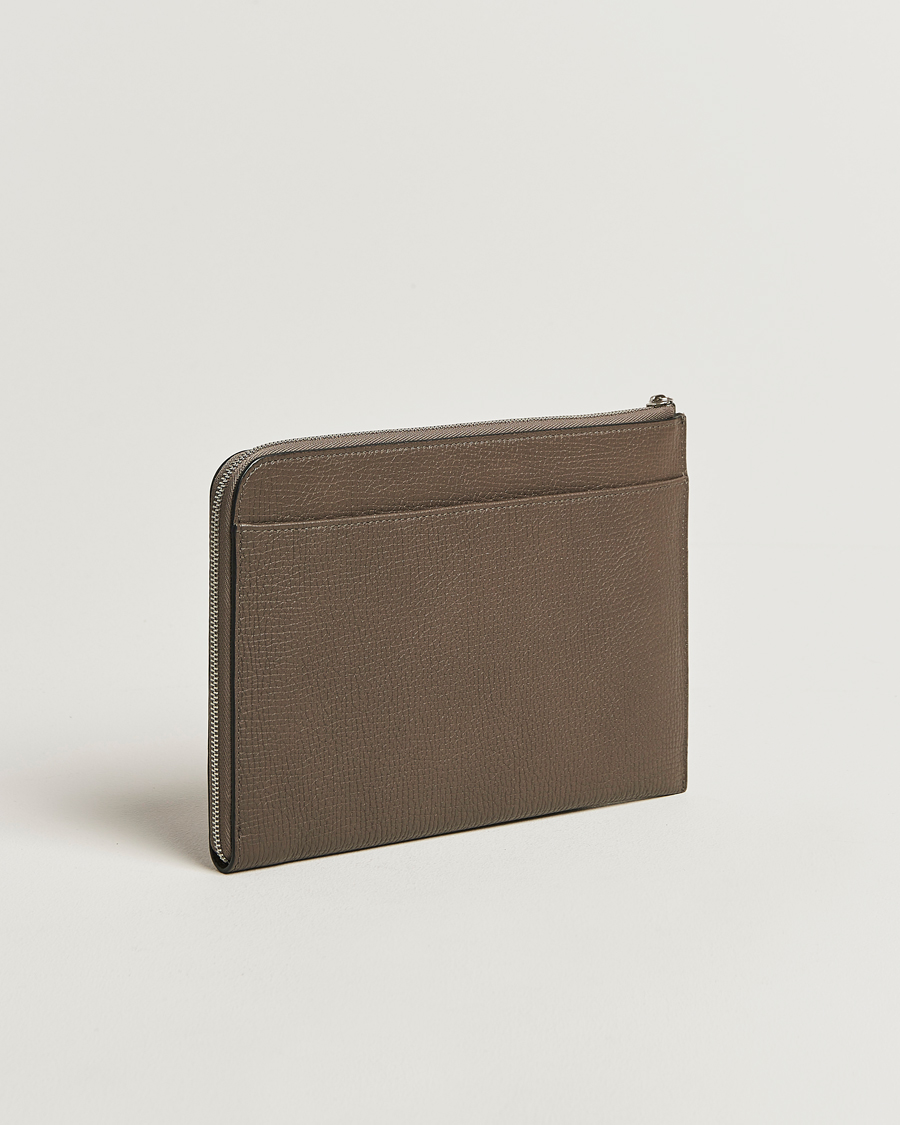 Herre | Vesker | Smythson | Ludlow Flat Organiser Pouch Dark Taupe