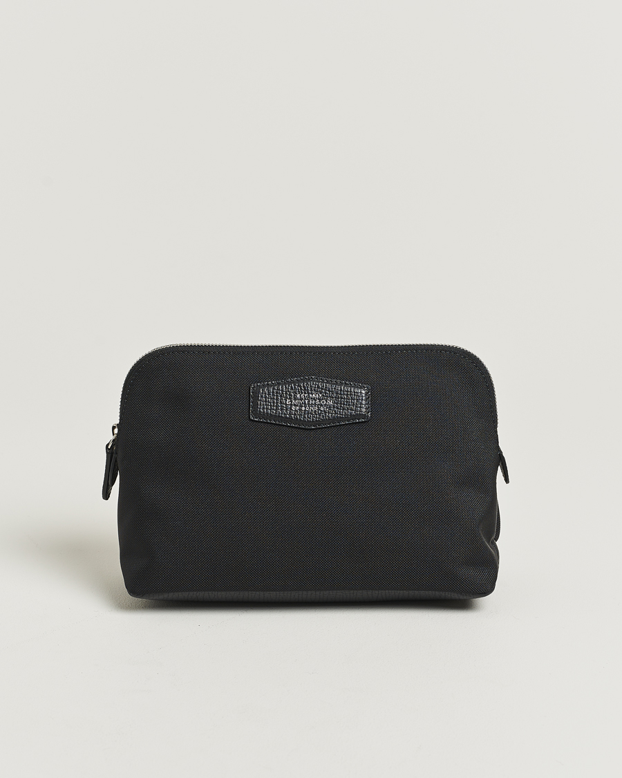 Herre | Vesker | Smythson | Canvas Norton Travel Pouch Black