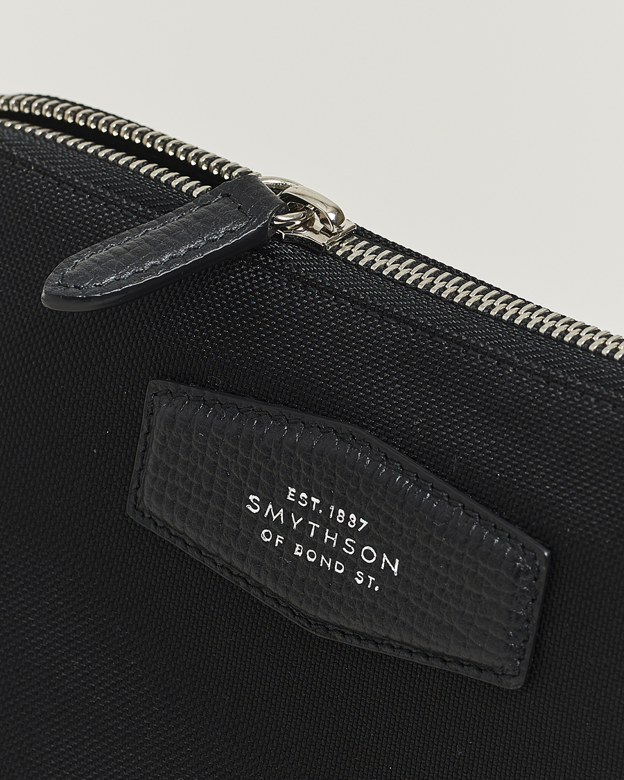 Herre | Vesker | Smythson | Canvas Norton Travel Pouch Black