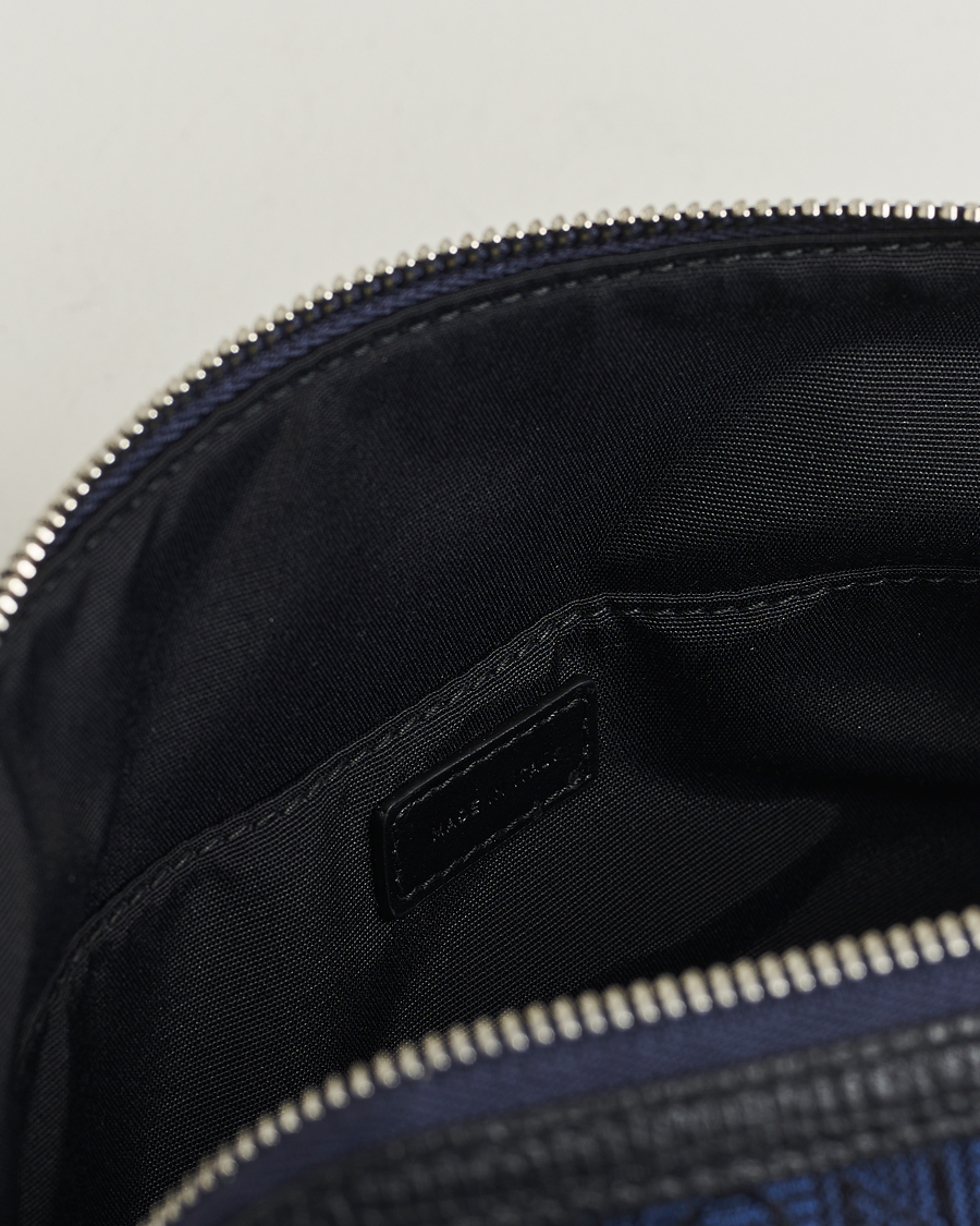 Herre | Vesker | Smythson | Canvas Stamp Travel Pouch Navy