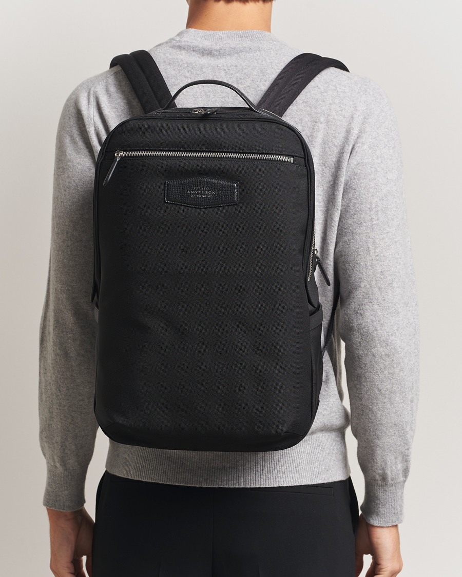 Herre | Vesker | Smythson | Canvas Norton Backpack Black