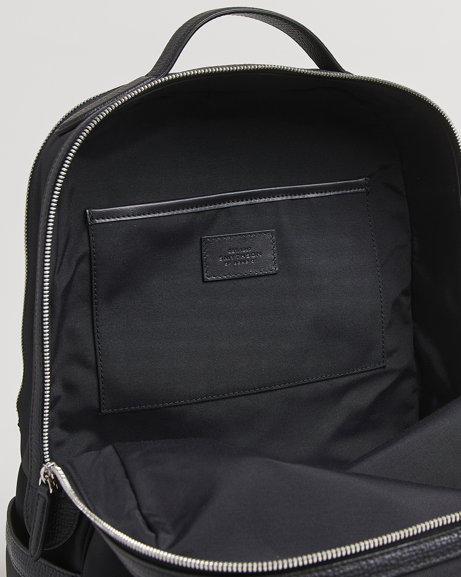 Herre | Vesker | Smythson | Canvas Norton Backpack Black