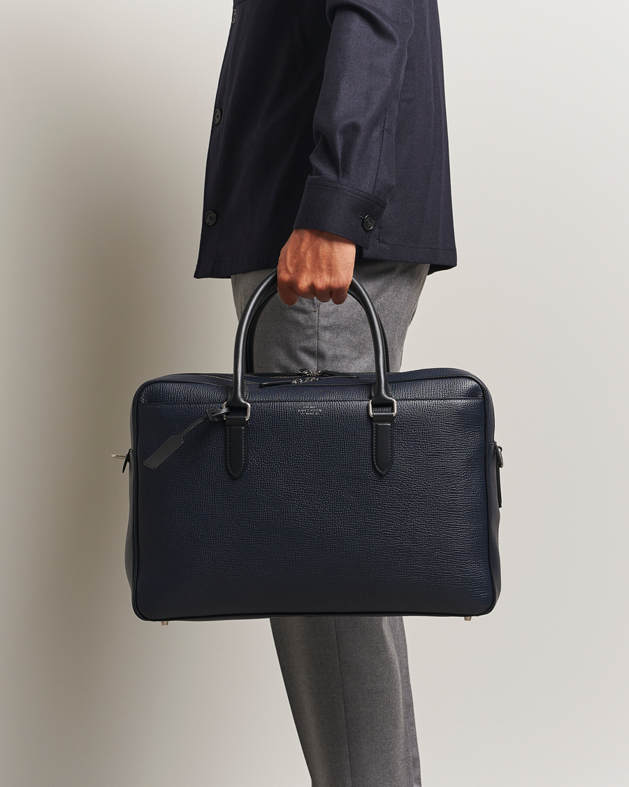Herre | Vesker | Smythson | Ludlow 48 Hours Travel Bag Navy