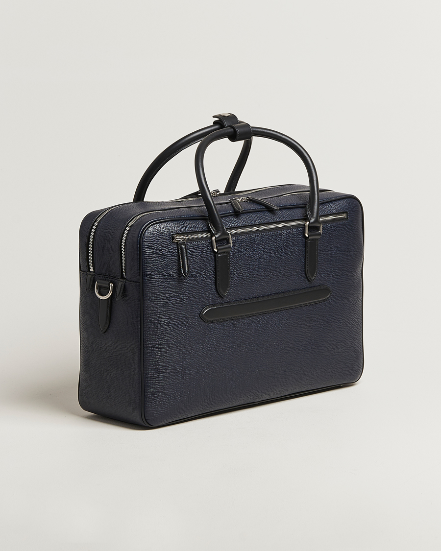 Herre | Vesker | Smythson | Ludlow 48 Hours Travel Bag Navy
