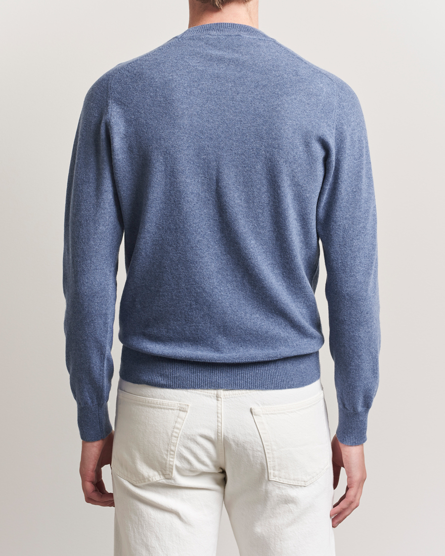 Herre | Gensere | Altea | Wool/Cashmere Crew Neck Pullover Blue