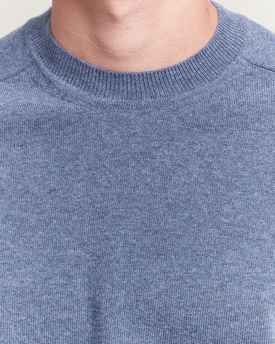 Herre | Gensere | Altea | Wool/Cashmere Crew Neck Pullover Blue
