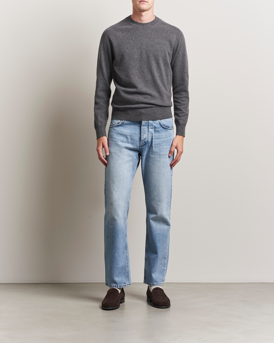 Herre | Gensere | Altea | Wool/Cashmere Crew Neck Pullover Charcoal