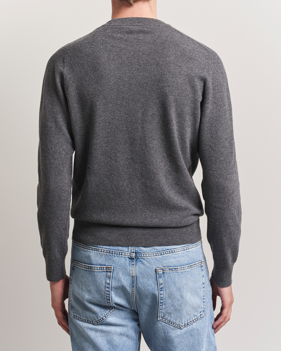 Herre | Gensere | Altea | Wool/Cashmere Crew Neck Pullover Charcoal