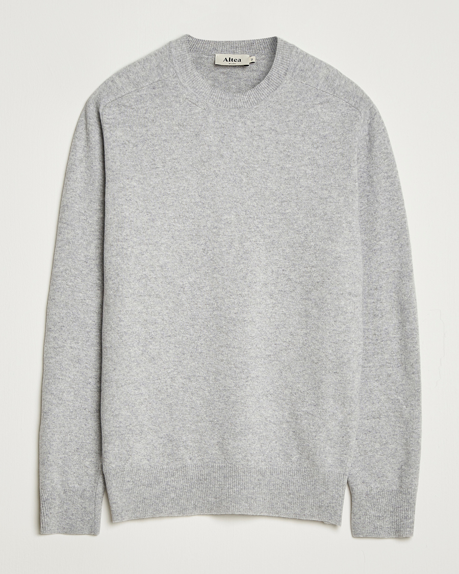 Herre | Gensere | Altea | Wool/Cashmere Crew Neck Pullover Light Grey