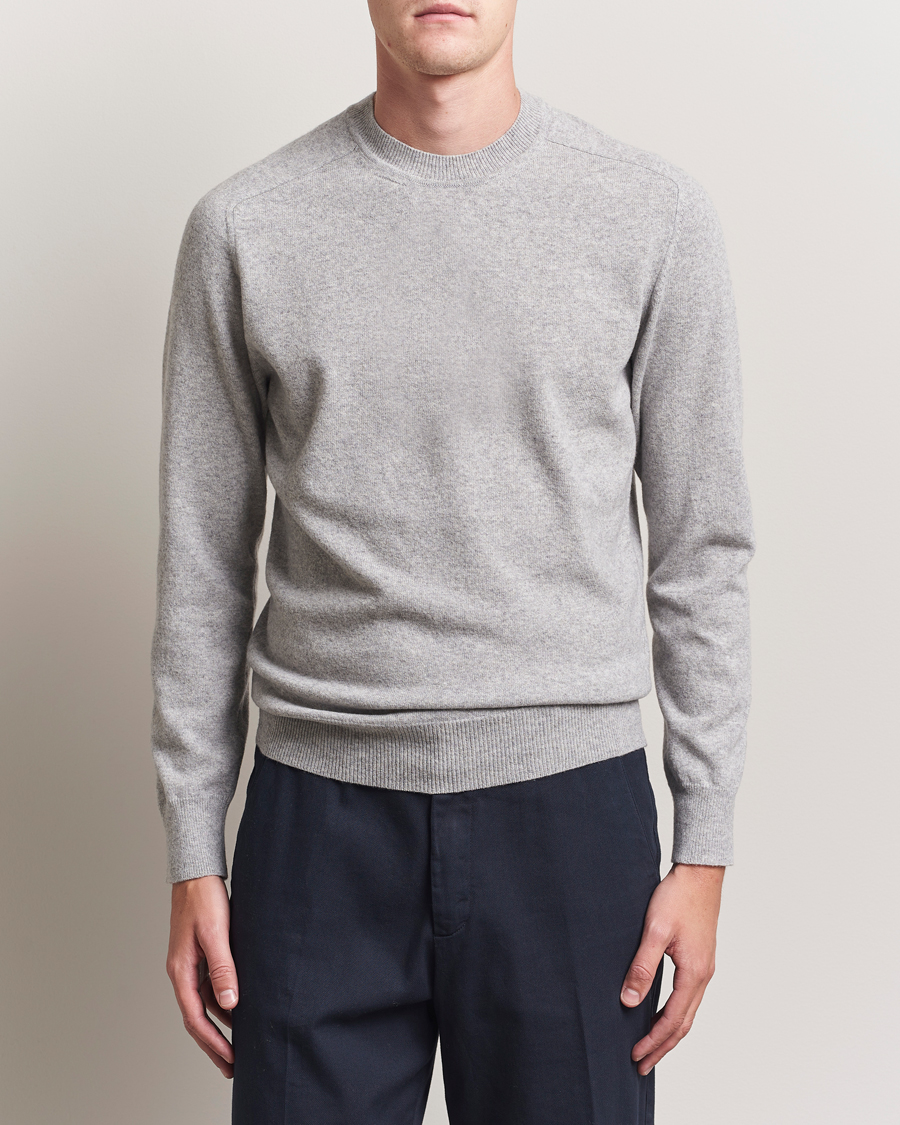 Herre | Gensere | Altea | Wool/Cashmere Crew Neck Pullover Light Grey