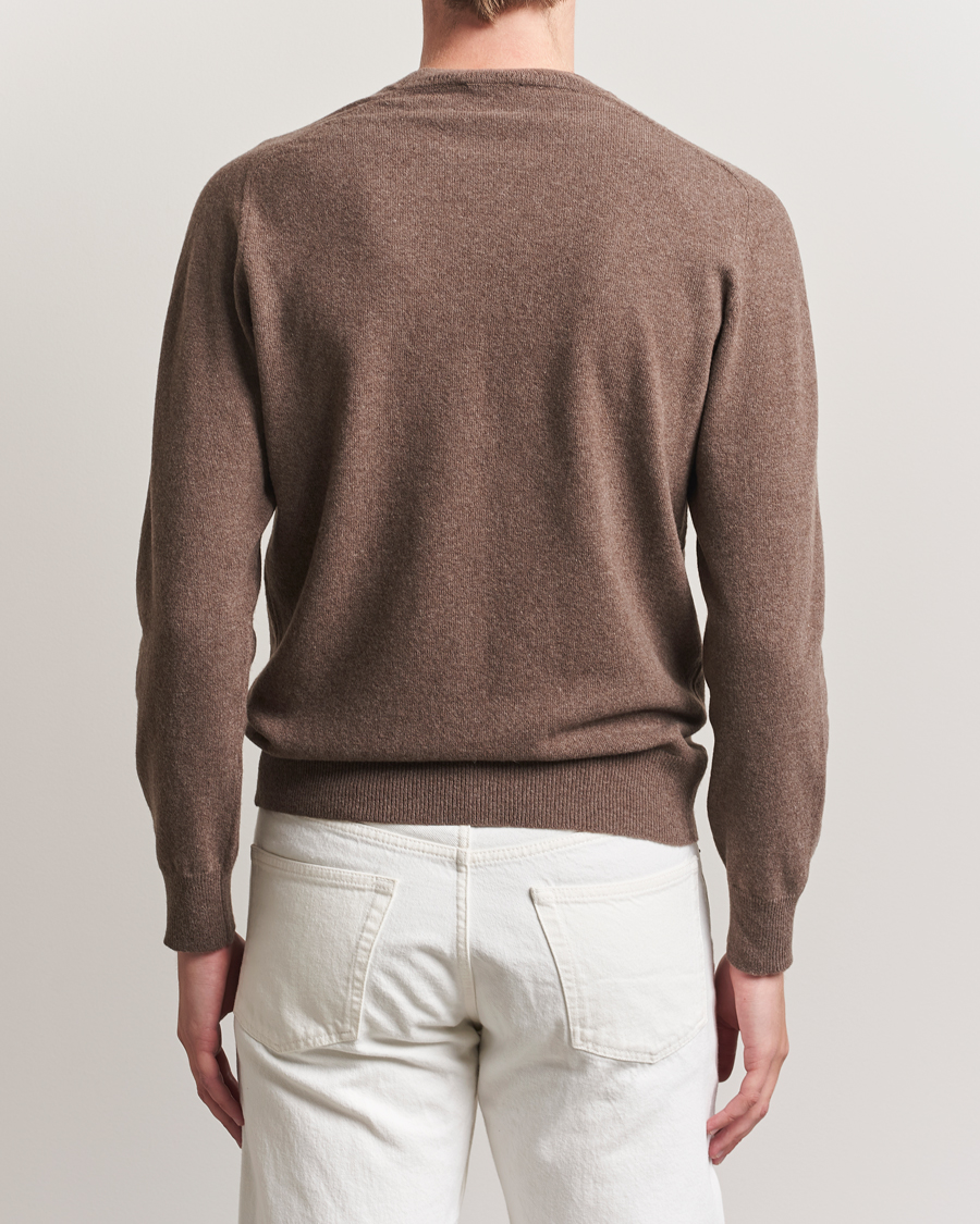 Herre | Gensere | Altea | Wool/Cashmere Crew Neck Pullover Brown