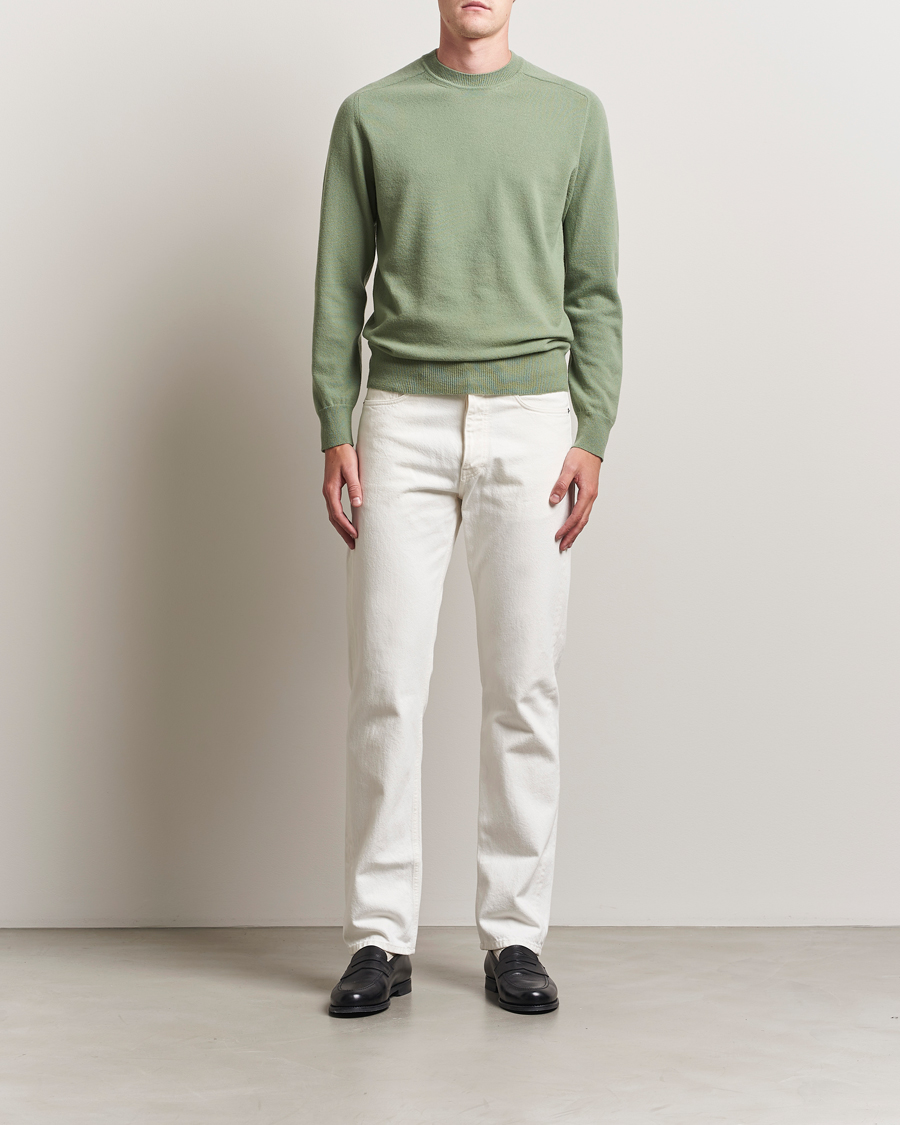 Herre | Gensere | Altea | Wool/Cashmere Crew Neck Pullover Green