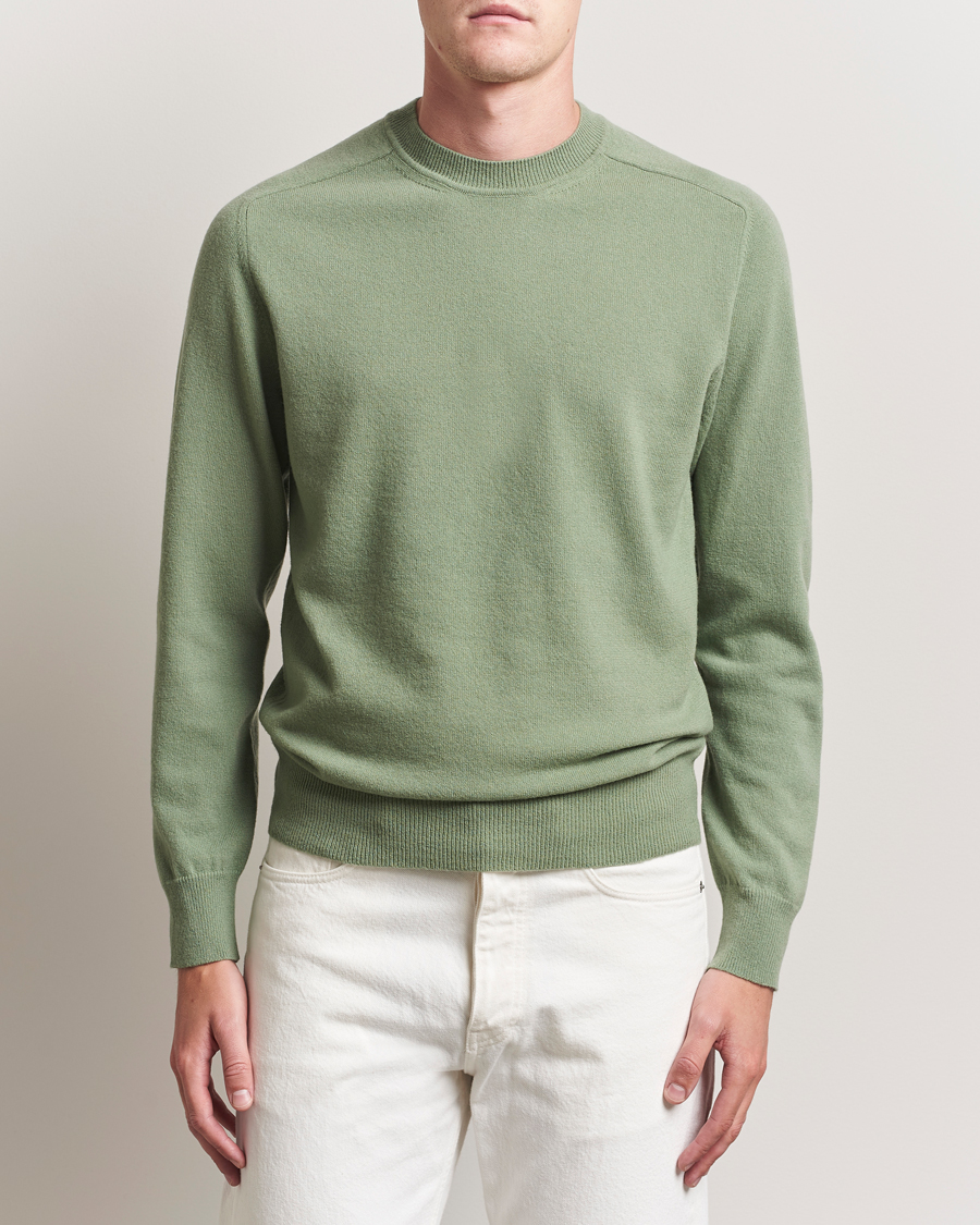Herre | Gensere | Altea | Wool/Cashmere Crew Neck Pullover Green