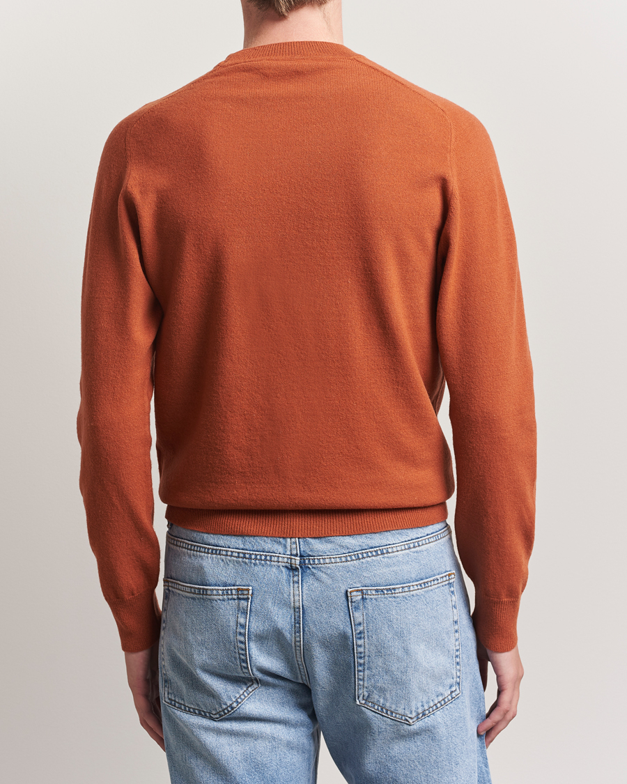 Herre | Gensere | Altea | Wool/Cashmere Crew Neck Pullover Orange