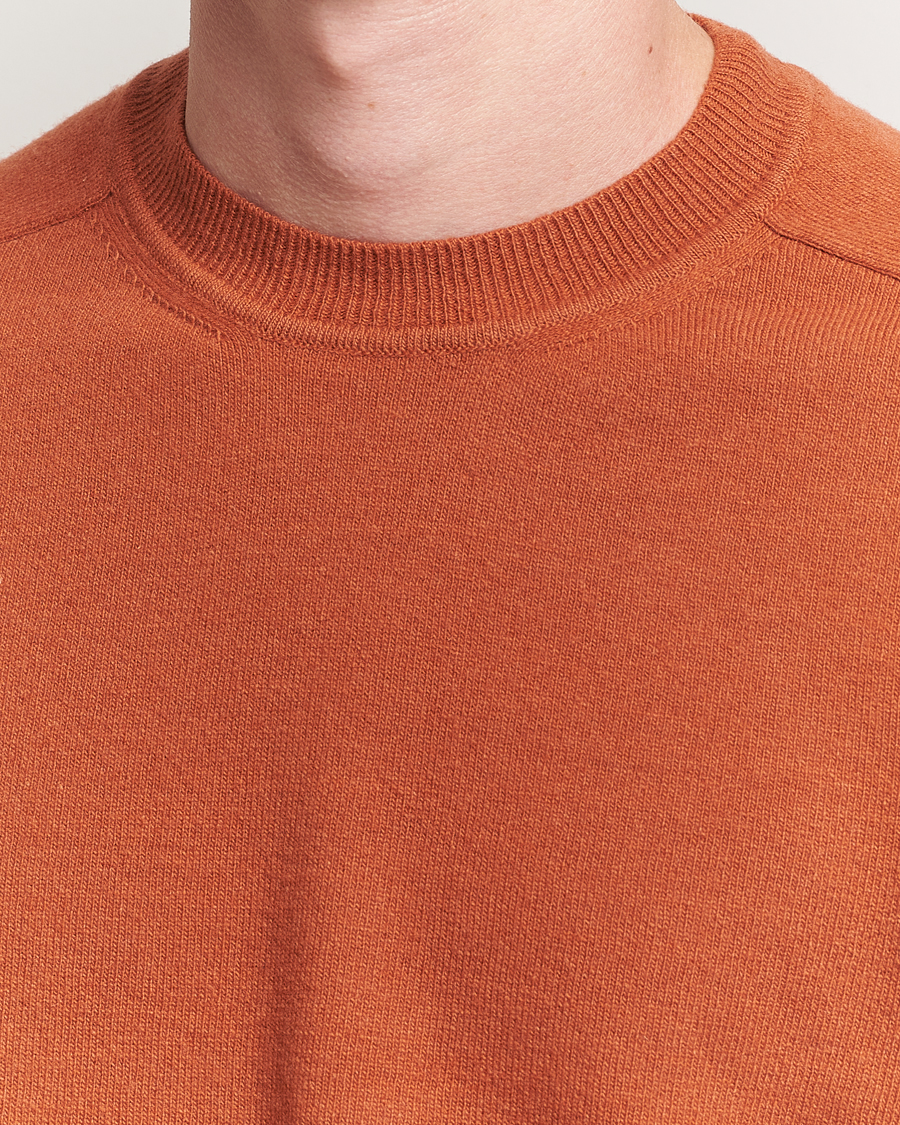 Herre | Gensere | Altea | Wool/Cashmere Crew Neck Pullover Orange