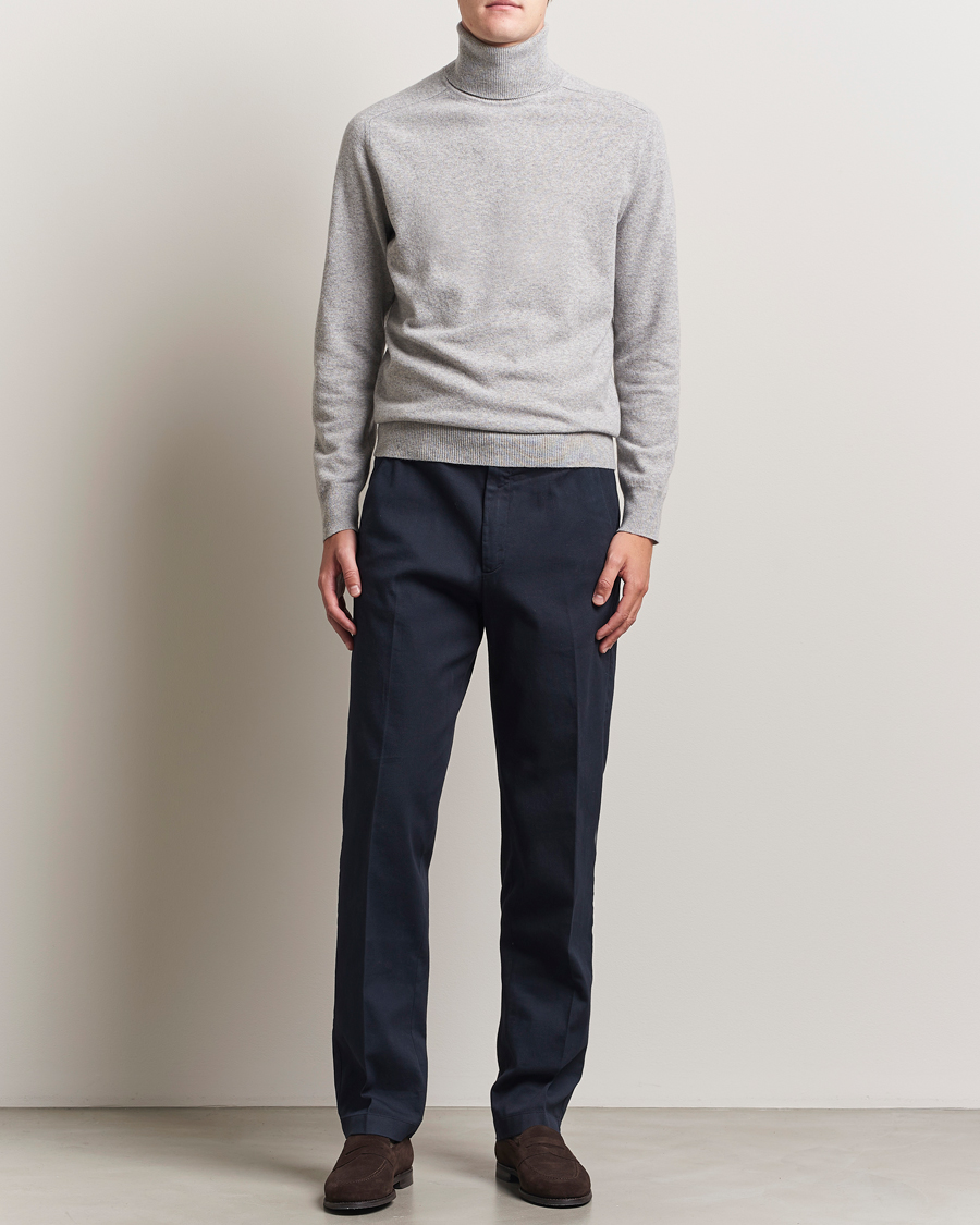 Herre | Gensere | Altea | Wool/Cashmere Rollneck Light Grey