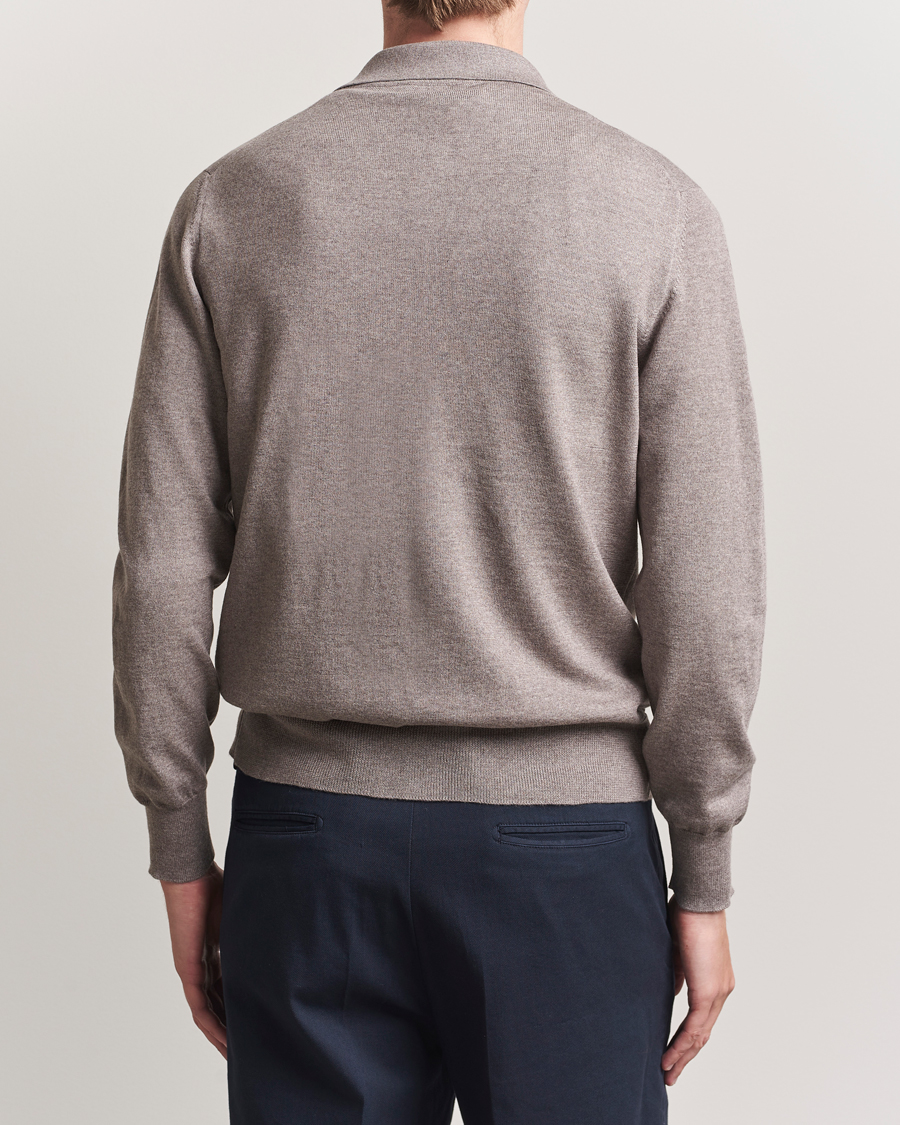 Herre | Gensere | Altea | Merino Wool Cardigan Taupe