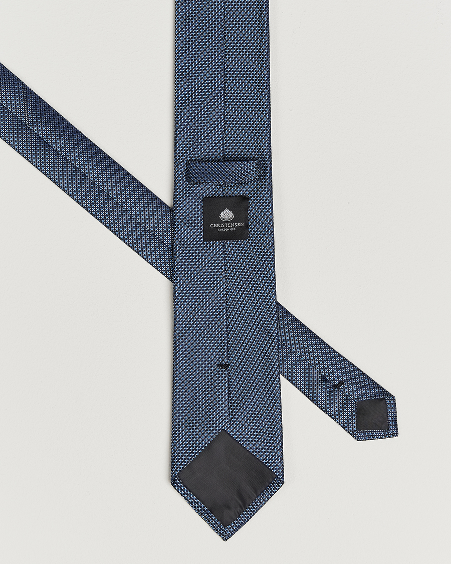 Herre | Slips | Amanda Christensen | Box Set Silk 8 cm Tie And Pocket Square Sky Blue