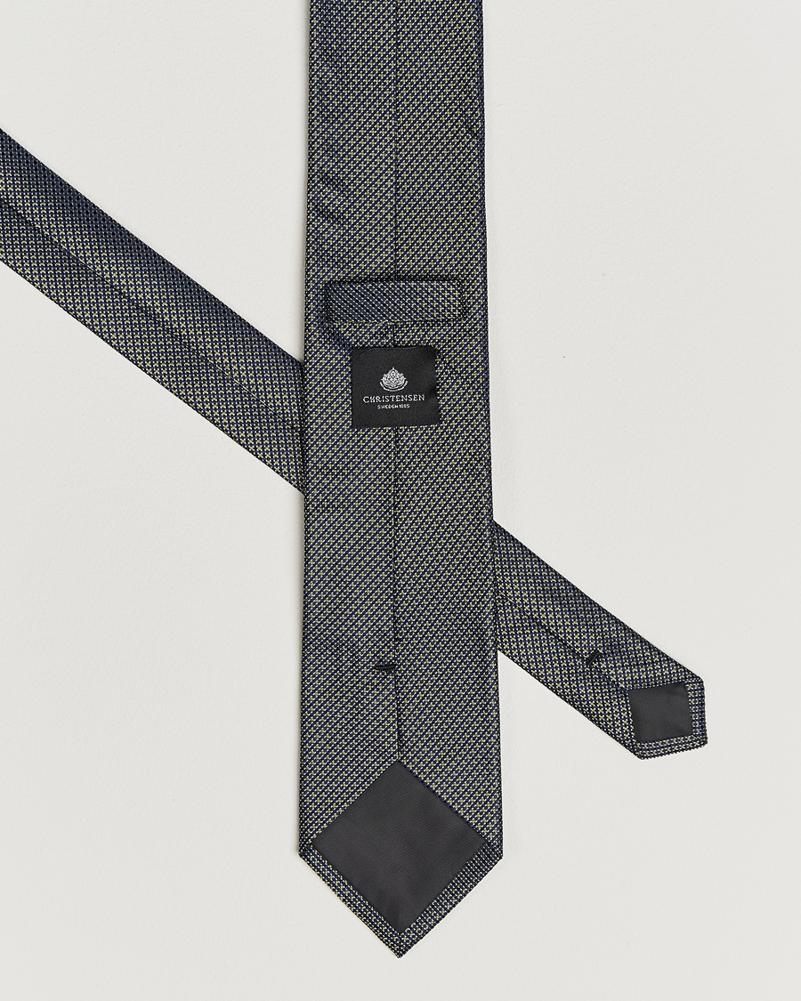 Herre | Slips | Amanda Christensen | Box Set Silk 8 cm Tie And Pocket Square Dark Green